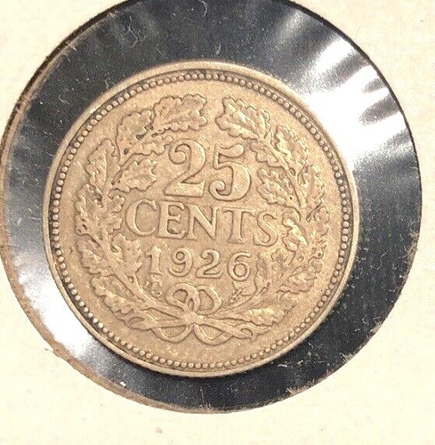 Netherlands 1926 25 cents KM 164 XF key date - Picture 2 of 4
