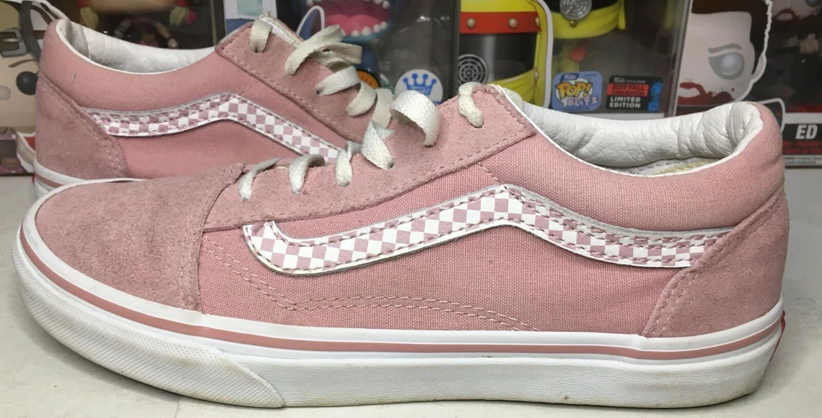 Old skool hotsell vans pink checkerboard