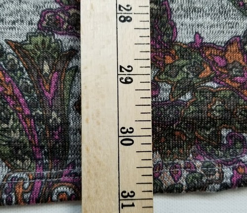 Basic Editions T Shirt Women's 3X Plus Paisley Crew Long Sleeves Stretch Tee Top - Picture 10 of 10