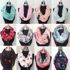NEW Women Fashion Infinity Loop Scarf Circle Wrap Soft Light Weight All Seasons