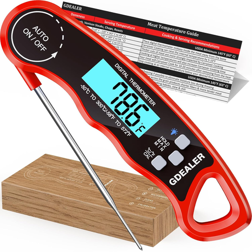Instant Read Meat Thermometer - Waterproof Digital Cooking with Backlight - Picture 11 of 12