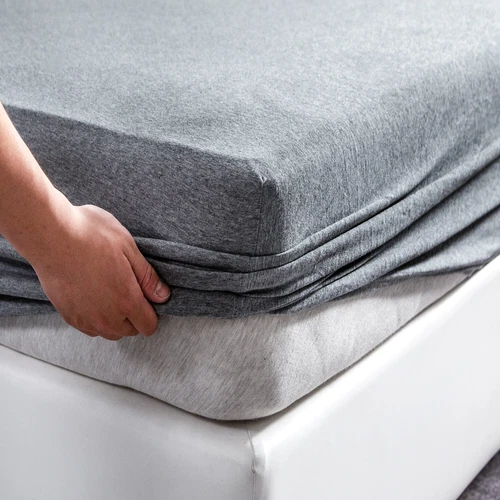 PURE ERA Jersey Knit Cotton Fitted Bottom Sheet ONLY Deep Pocket Up to 15" to 20