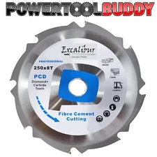 EXCALIBUR PCD Blade Fibre Cement Saw Blade 250mm x 30mm 8T - Polycrystalline