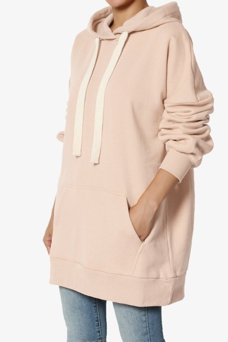 TheMogan S~3X Oversized Pullover Fleece Hooded Sweatshirt Oversized Tunic Hoodie - Picture 47 of 146