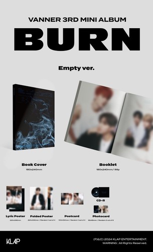 K-POP VANNER 3rd Mini Album BURN Random Ver. CD+88p P.Book+2p P.Card+Post+Poster - Imagen 4 de 5
