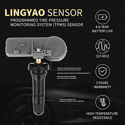 TPMS Tire Pressure Sensor for 2007 2008 2009 Ford Mustang Fusion 6F2Z-1A189A 4pc - Picture 3 of 6