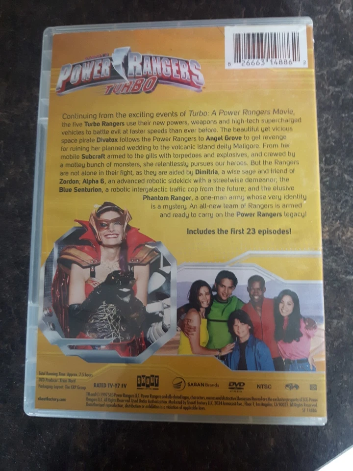 Saban's Power Rangers Turbo Volume 1 1997 DVD Good Condition - Image 2 of 2