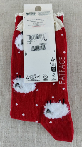 BNWT FAT FACE Ladies Fluffy Sheep Socks One Size (UK 4-7) - Picture 4 of 4