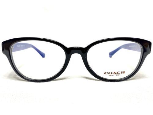 NUEVAS gafas de diseño ovaladas negras/azules para mujer Coach HC6069 5282 49/17 - Imagen 1 de 6