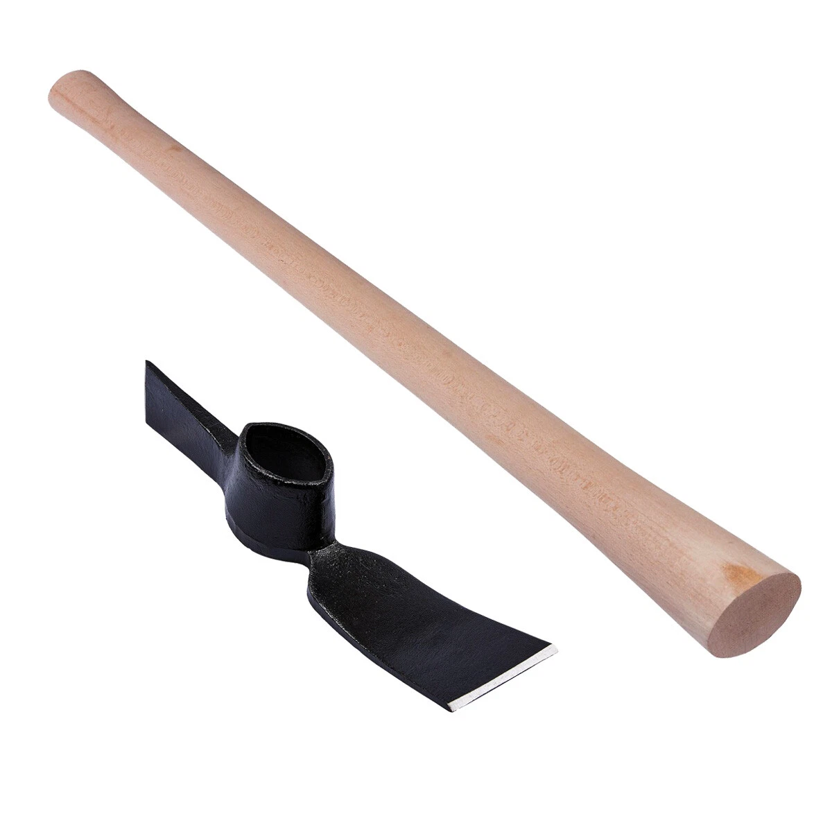 5lb Grubbing Mattock Beech Wood Shaft Wooden Handle Pick Axe Garden Digging Tool