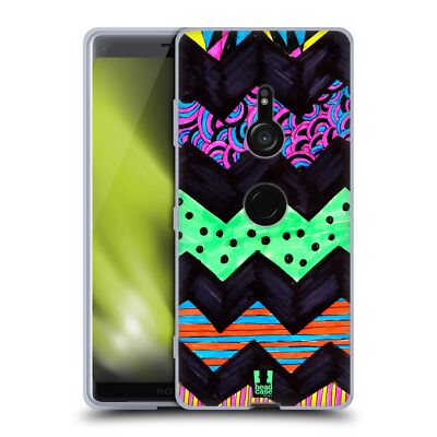 HEAD CASE DESIGNS COLOURED DOODLE PATTERNS SOFT GEL CASE FOR SONY PHONES 1