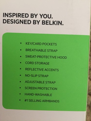 NIP Belkin Slim-Fit Plus Armband-Iphone 6/6s - Picture 4 of 7