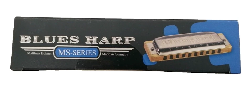 Hohner Armonica Blues Harp D in Re a 20 Voci Diatonica Custodia pettine Legno - Immagine 4 di 4