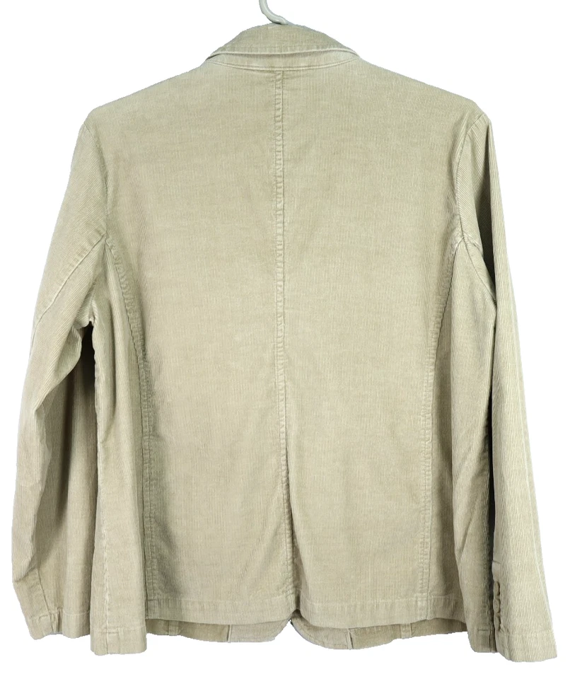 TALBOTS Mujer Elástico Algodón Pana Chaqueta Blusa Bolsillos Camel Tostado Talla 16W Foto 2 de 4