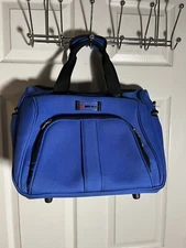 Delsey Blue Carry-On Weekender Travel Duffle Gym Overnight Bag