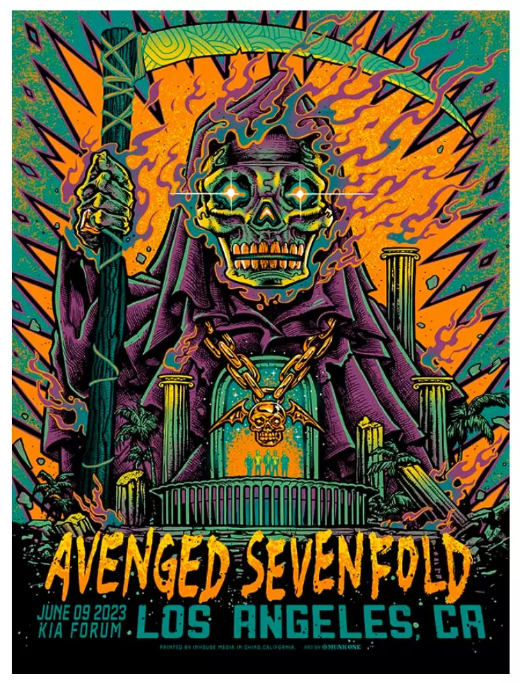 Avenged Sevenfold Tour 2023 List Tour Poster in 2023  Tour posters, Avenged  sevenfold tour, Canvas poster