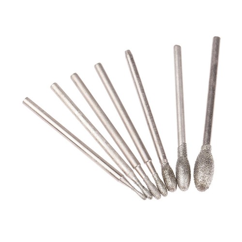 50PCS Diamond Coated Grinding Grinder Head Glass Burr For DREMEL Rotary Tools - Picture 8 of 10