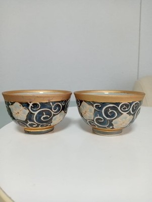 Hasami ware Ryuan kiln Kikyo arabesque teacup tea set 2 sets gold gold