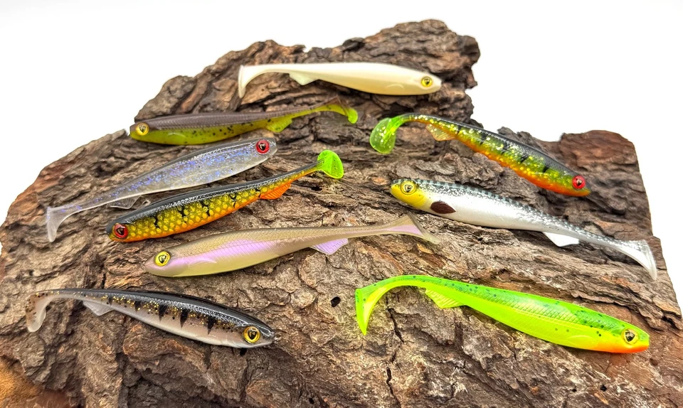 Fox Rage Slick Shad UV 9cm 15 Farben Gummiköder Gummifisch Softbait Köder DA