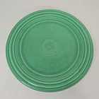 Vintage Fiestaware Dinner Plate 9.5” Fiesta Ware Homer Laughlin Light Green Rim