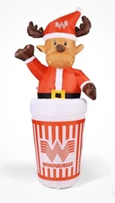 NEW In box  WHATABURGER 6 Foot Tall Reindeer Inflatable
