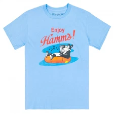 Hamm's Beer Enjoy Hamm's! Pool Float T-Shirt Blue