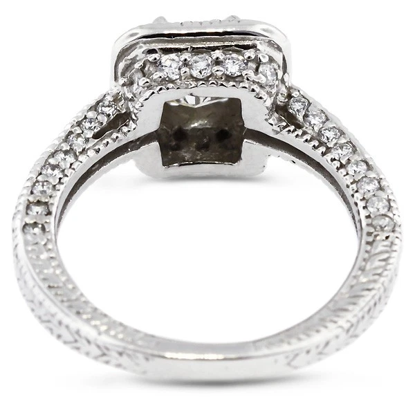 TIFFANY & CO. Anello 2 98 ct E SI1 cuscino diamanti naturali certificati oro 18 kt aureola pietra laterale