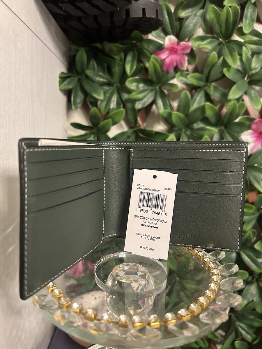 OLD COACH ダークグリーン レザーウォレット 7219 vintage coach wallet #7219 | eBay