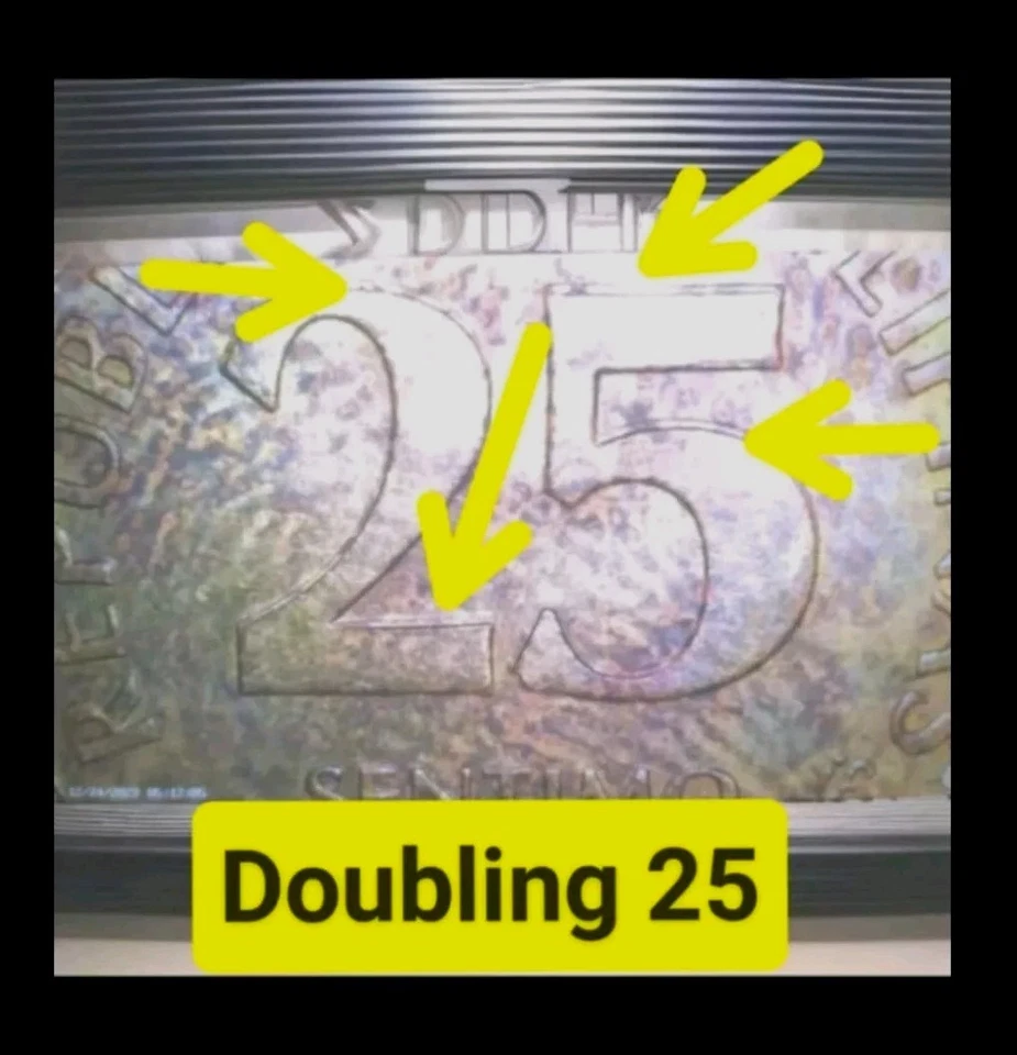 Rare Doubling 25 in 2009 25 SENTIMO Philippines Coin only 1 in EBay Pls zoom pic - Image 2 of 4