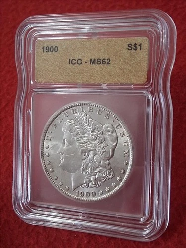 1900 Morgan S$1 Silver Dollar  ICG MS 62                              #MF-1120