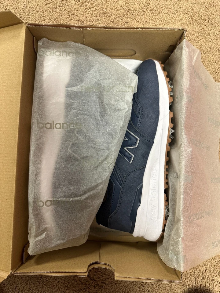 Новый - новый баланс мужской 997 гольф бутсы туфли NBG997NV темно-синий белый 10 шириной - Изображение 2 из 4