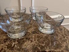 La Rochere Bee Bowls Set of 4 Clear Glass Made in France