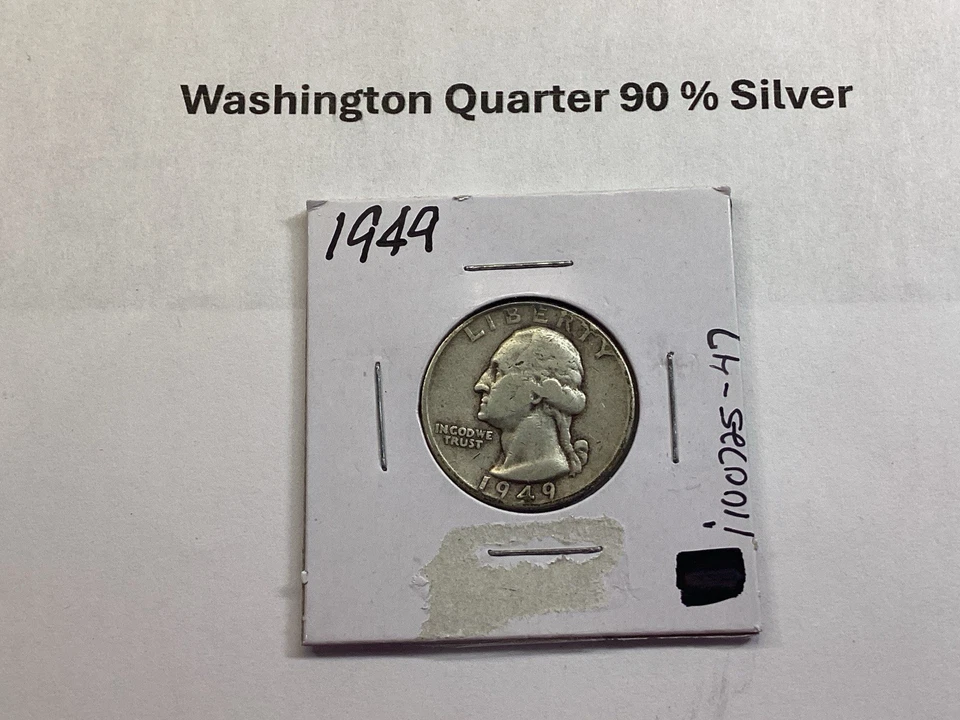1949 Washington 90% Silver Quarter from Philadelphia Mint i100725 47i - Image 3 of 4