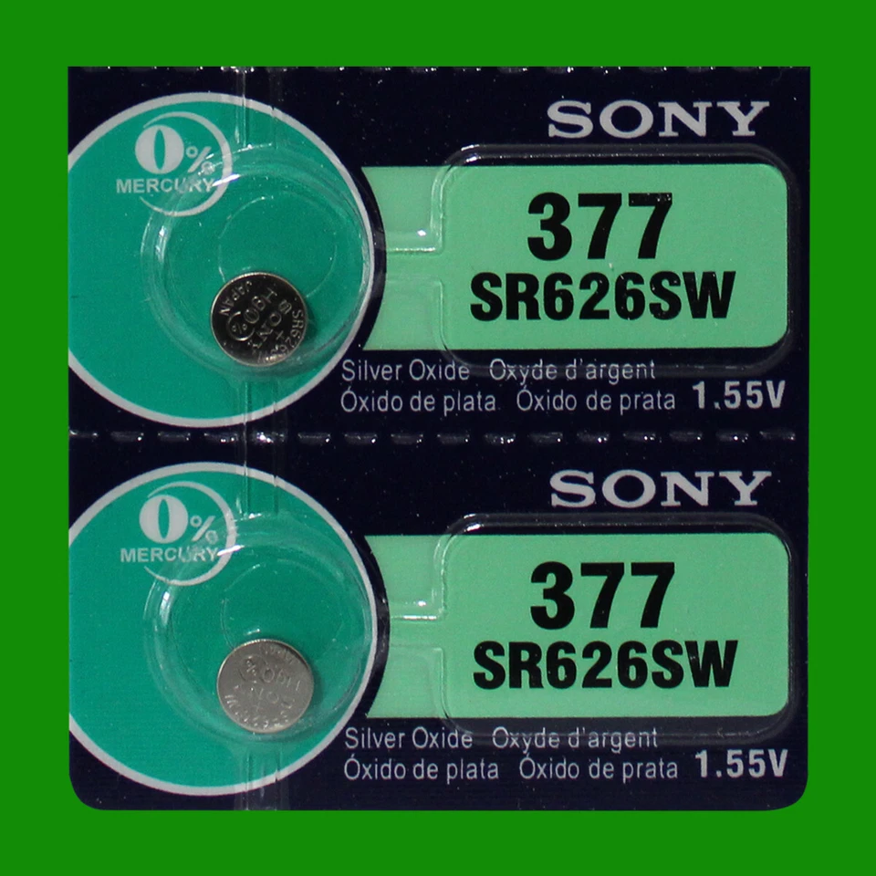 Sony 377 SR626SW Watch Battery - 2Pc Exp. 2030