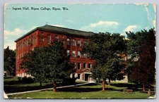 Ripon College Ingram Hall Ripon WI C1900s DB Postcard V25