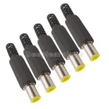 5Pcs NEW 6.5 x 4.4mm DC Power Male Plug Connector Charger DIY Repair Adapter