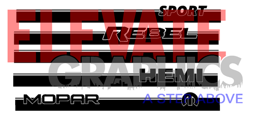 2009-2018 For Dodge Ram 1500 Decals Boss Tailgate Stripes Graphics Vinyl Sticker - Picture 15 of 17