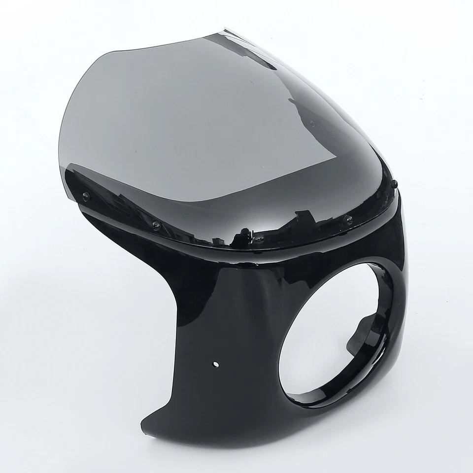 7" Round Headlight Fairing Windshield Kit Fit For Harley Softail Fat Boy - Image 3 of 4