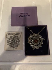 STANHOME MARK HEISTER Zodiac Calendar Pewter Pendant Chain Necklace 1975 w/book