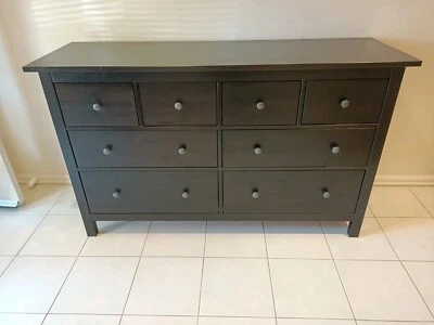 Ikea Hemnes Chest Of 8 Drawers Black 47 Brown Delivery