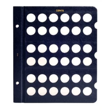 Blank Page for Whitman Classic Cents Album - 36 Openings