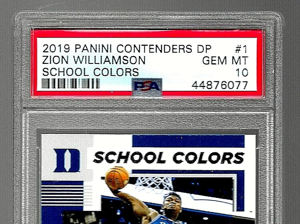 2019 PANINI CONTENDERS DP BASKETBALL #1 ZION WILLIAMSON RC PSA 10 SCHOOL COLORS - Image 2 of 4