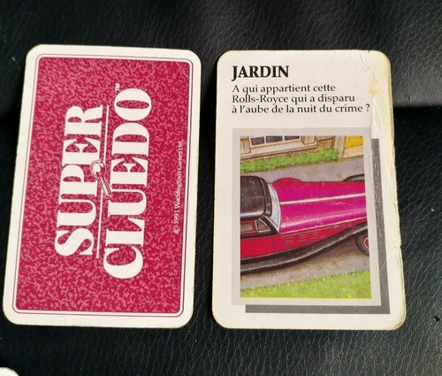 SUPER CLUEDO REMPLACEMENT ARMES METAL CARTES PIONS D'ORIGINE AU CHOIX - Photo 14/45