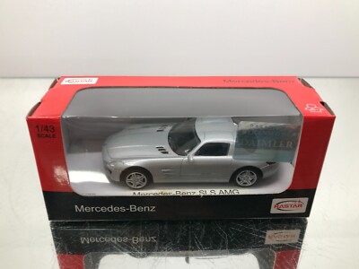 RASTAR MERCEDES BENZ SLS AMG -SILVER METALLIC 1:43- GOOD IN BOX