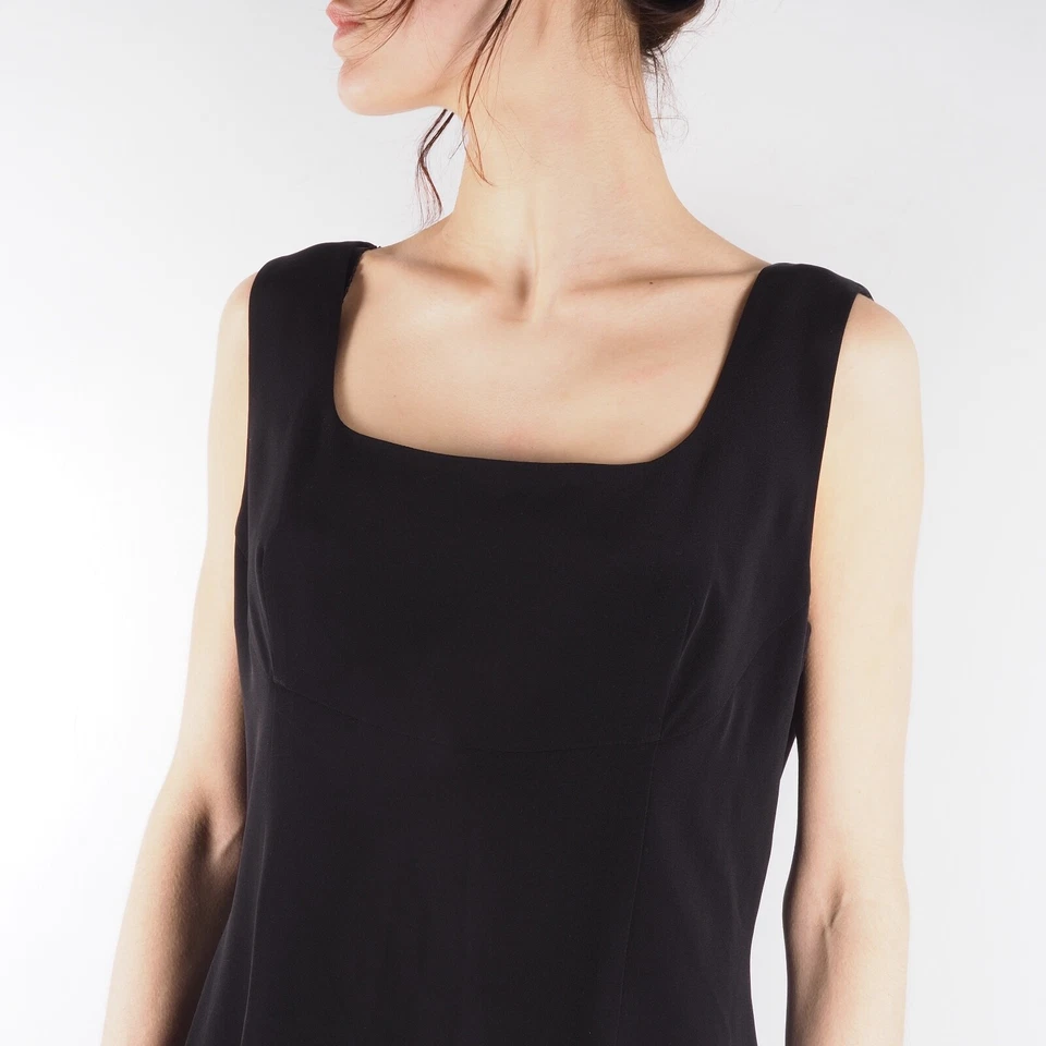 Vestido de seda negro sin mangas vintage para mujer ESCADA by Margaretha Ley talla 40 Foto 2 de 4