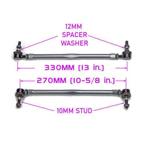 Godspeed Adjustable Front Sway Bar End Link 2Pc Kit For 2000-2015 Audi TT All - Picture 2 of 3