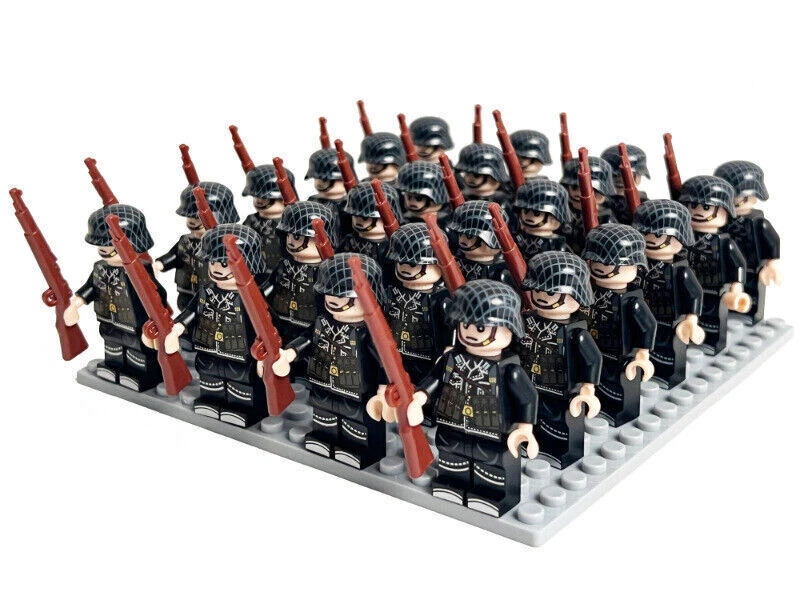 Hot 24pcs/ WW2 Military Figures Set (USA, UK, GER, FRA, SOVIET), DIY Kids Toy Gi - Image 4 of 4