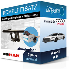 AUTO HAK Anhängekupplung abnehmbar und TOWTEC E-Satz 7polig für Audi A8 09- neu