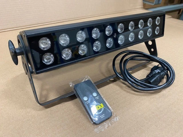 American DJ ADJ UV LED BAR20 IR DMX Ultraviolet Bar Wash Blacklight with Remote - Image 2 of 4