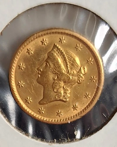 1853 $1 Liberty Head Gold Coin Uncertified, Ungraded and Uncirculated 100 % Auth